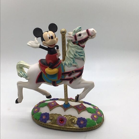 Mickey’s Carousel Figurine with Faux Jeweled Base - Picture 1 of 10